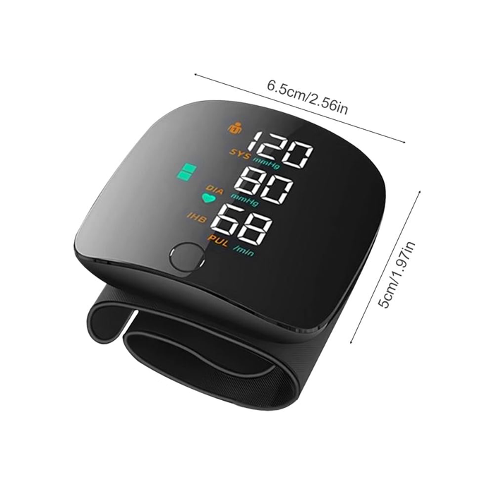 Misuratore di Pressione da Polso con Display LED Touchscreen e Voice Report Intelligente