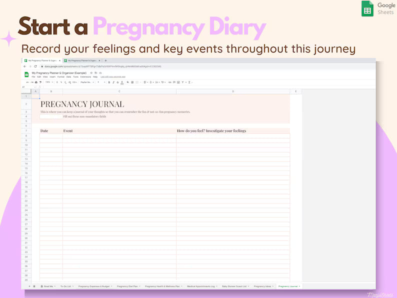 Pregnancy Planner Google Sheet
