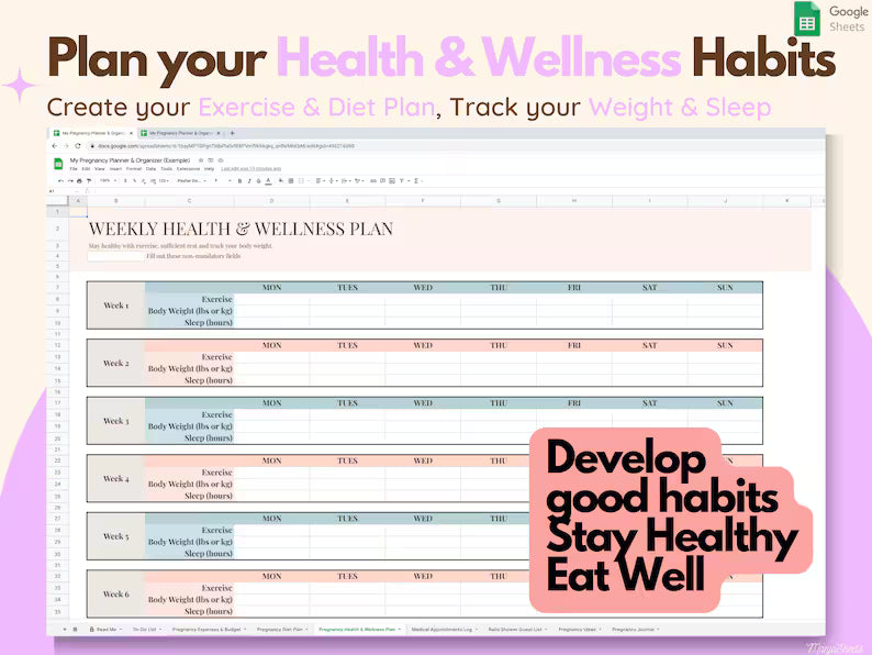 Pregnancy Planner Google Sheet