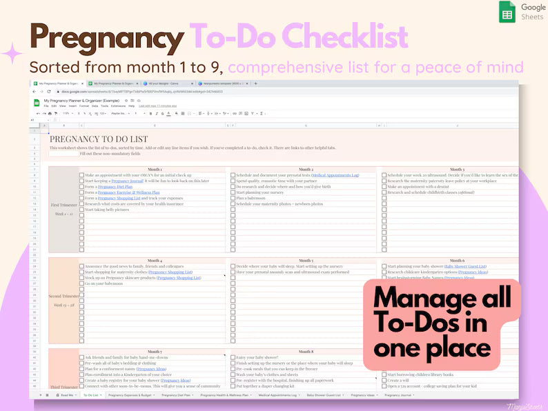 Pregnancy Planner Google Sheet