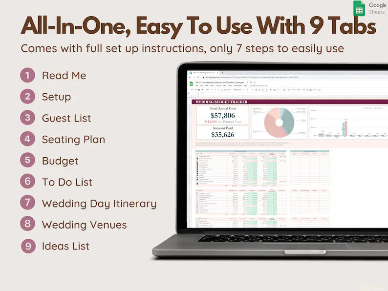 Wedding Planner Google Sheets